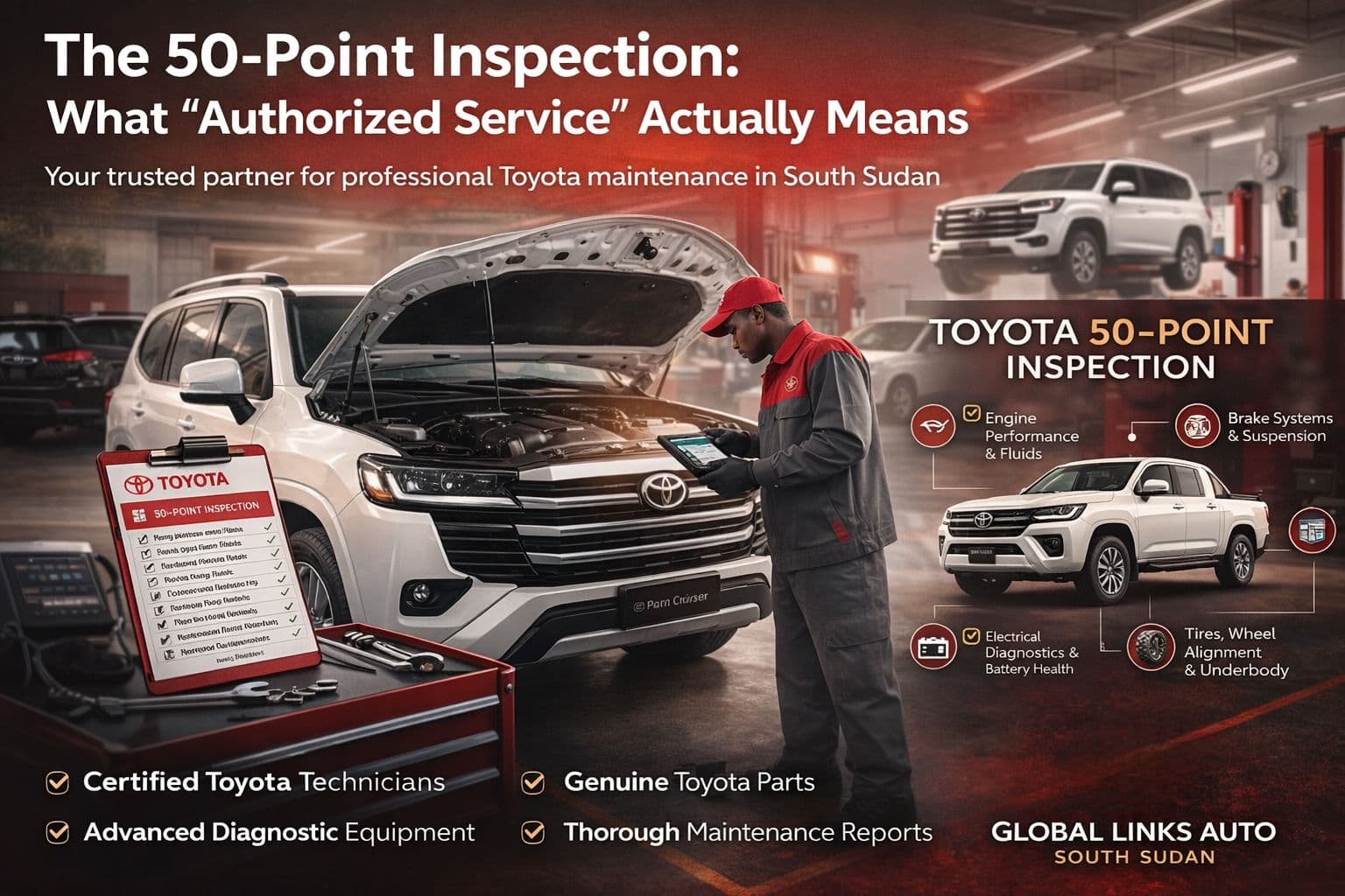 The 50-Point Inspection: What "Authorized Service" Actually Means. The 50-Point Inspection: What "Authorized Service" Actually Means.