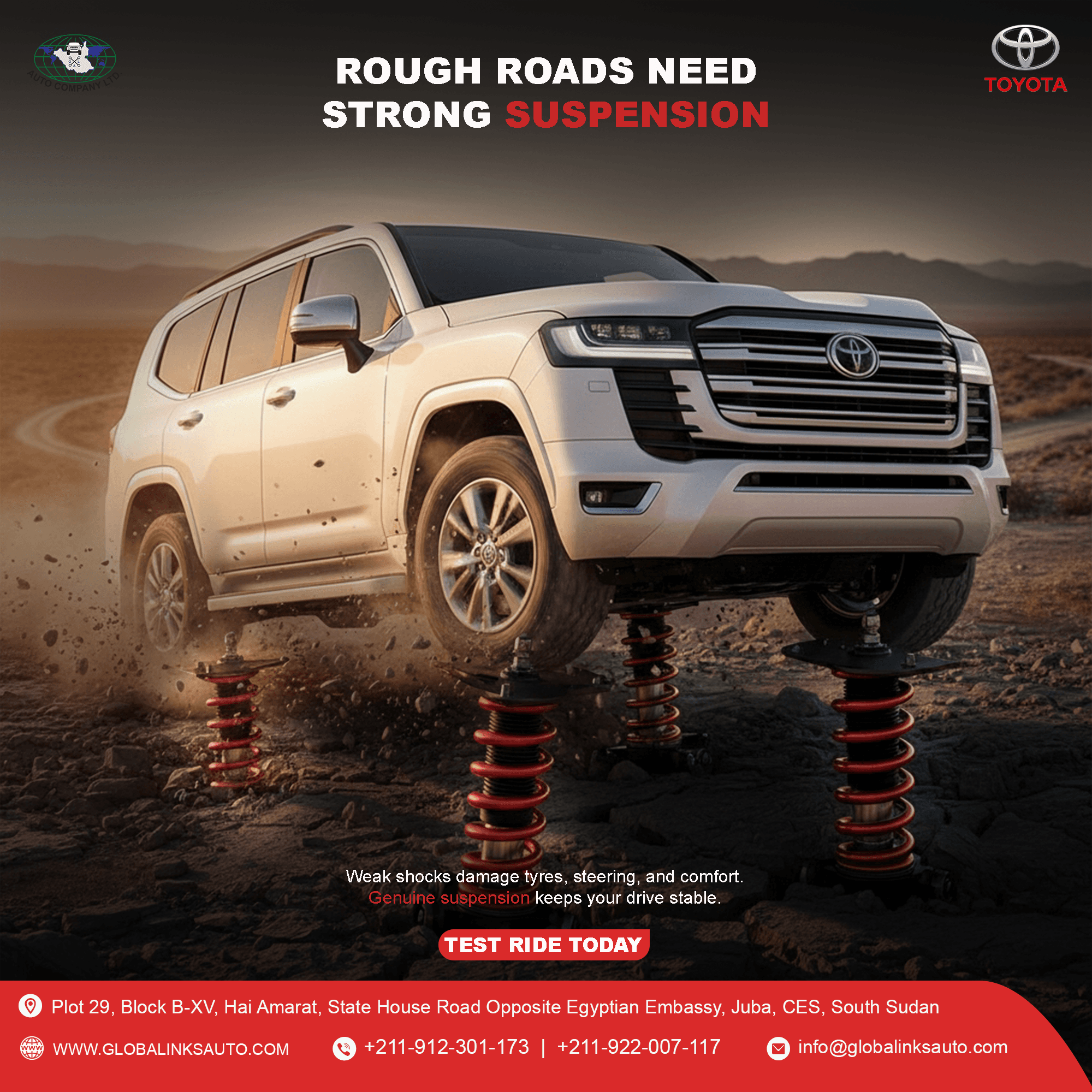 Suspension Guide: Surviving South Sudan’s Toughest Roads Suspension Guide: Surviving South Sudan’s Toughest Roads